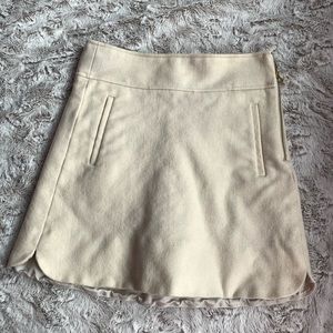 (JCREW) Midi white skirt